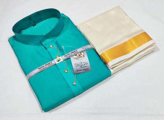 Color Silk Jippa With Dhothi Set