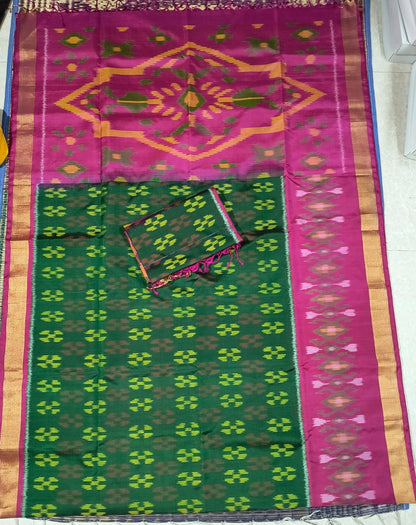 Ikkat Pochampally Pure Silk Saree