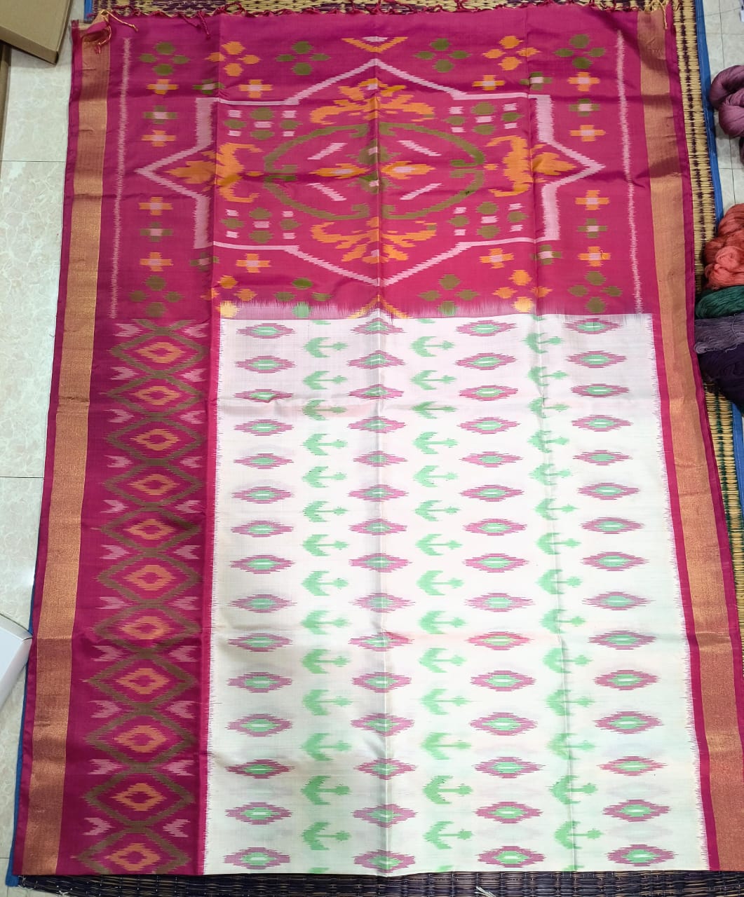 Ikkat Pochampally Pure Silk Saree