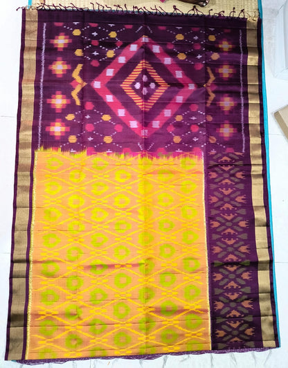 Ikkat Pochampally Pure Silk Saree