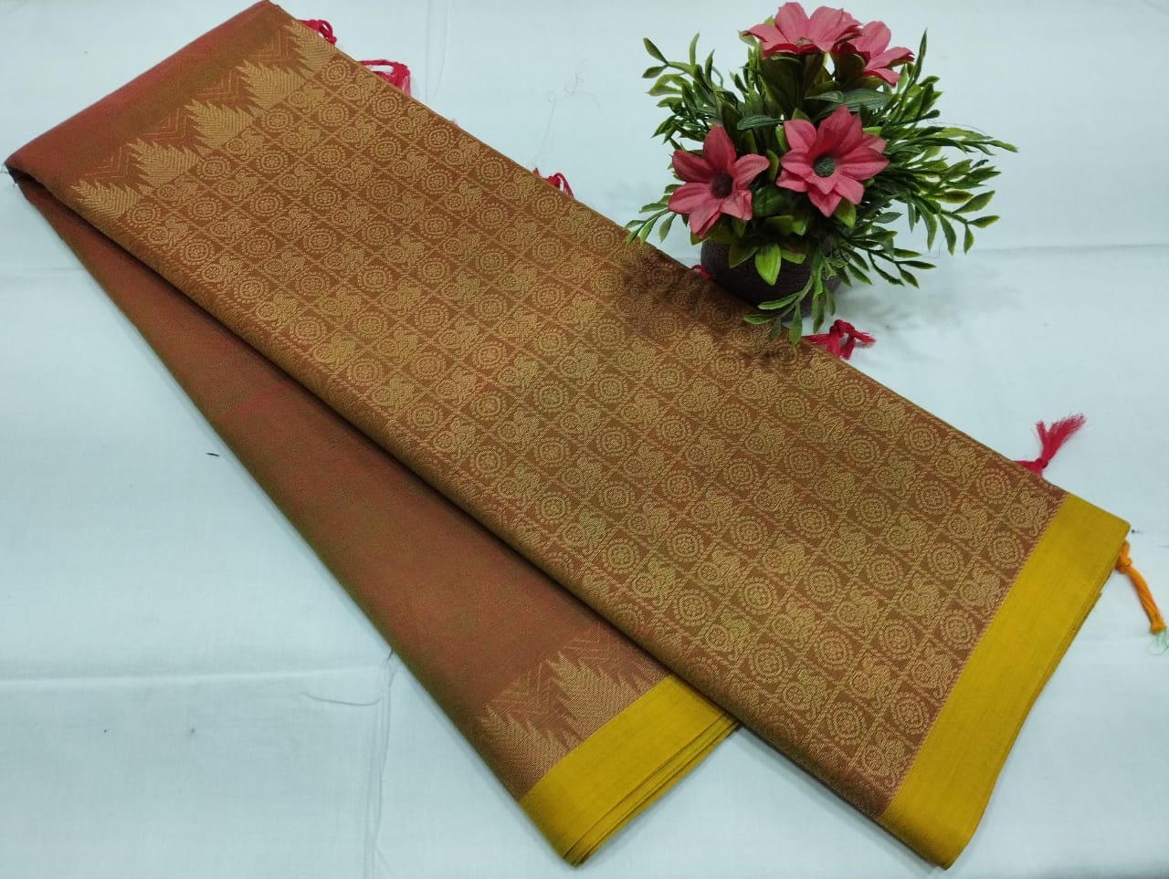 Kanchi Cotton Half And Half Saree