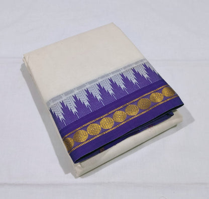 9x5 Jaquard Border Dhothi With Angavasthram