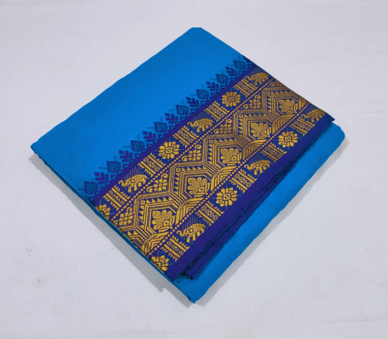 9x5 Color Dhothi With Angavasthram Set