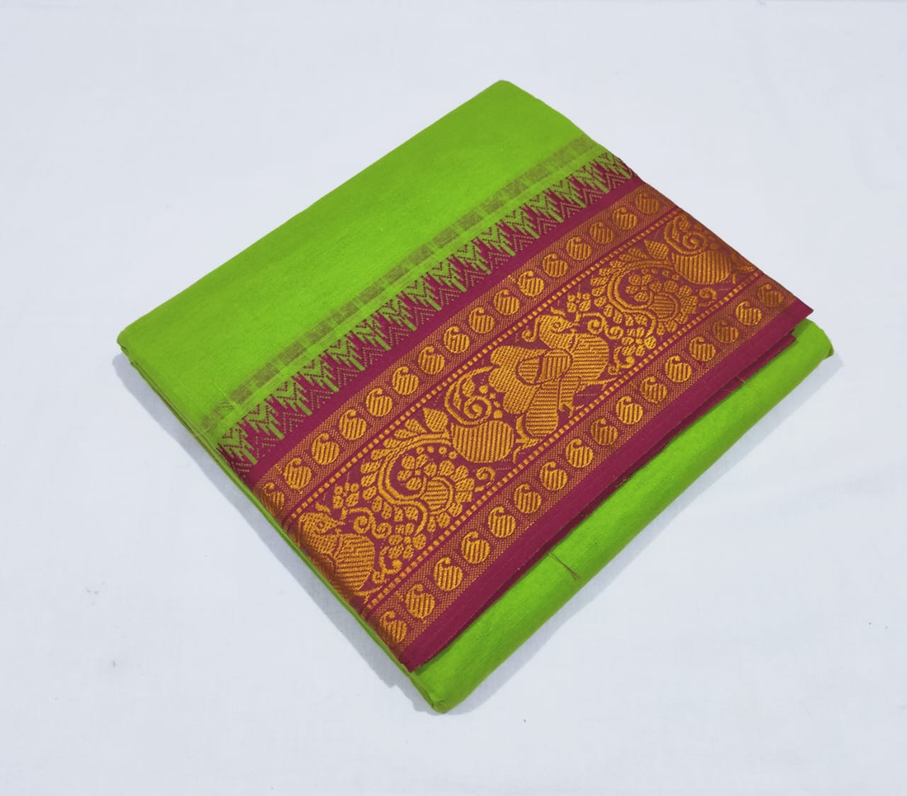 9x5 Color Dhothi With Angavasthram Set