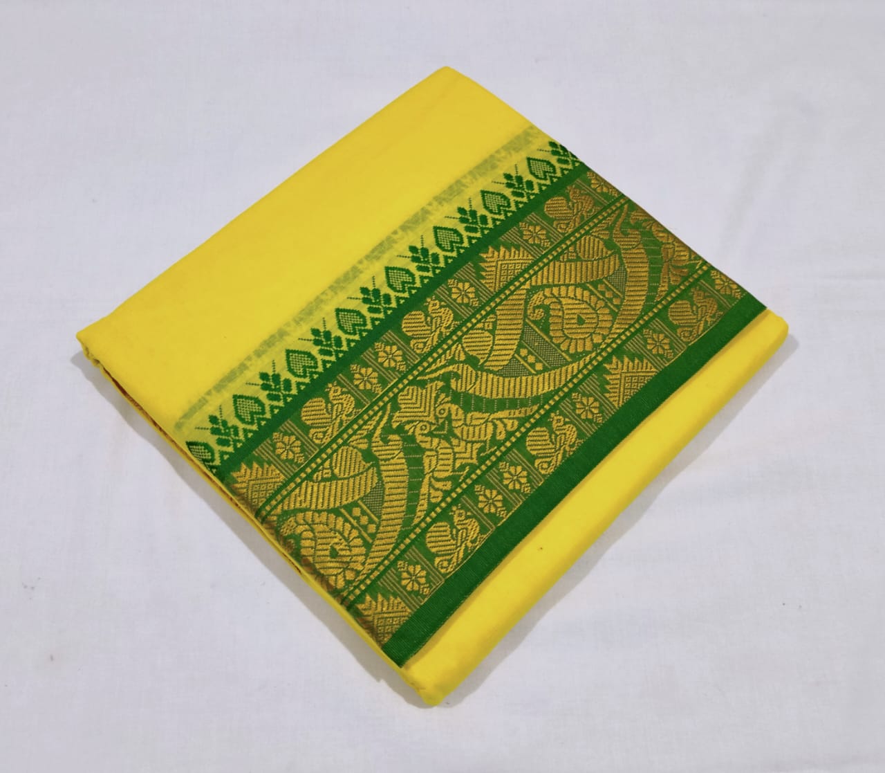 9x5 Color Dhothi With Angavasthram Set