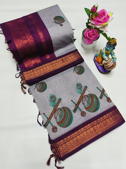 Printed Kalyani Cotton Saree