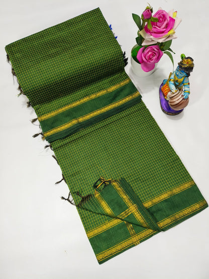 Checked Kalyani Cotton Saree