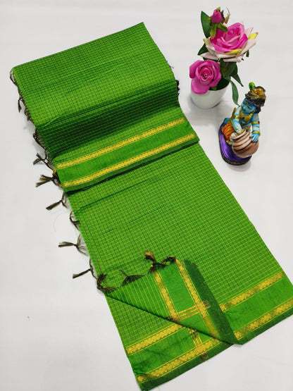 Checked Kalyani Cotton Saree